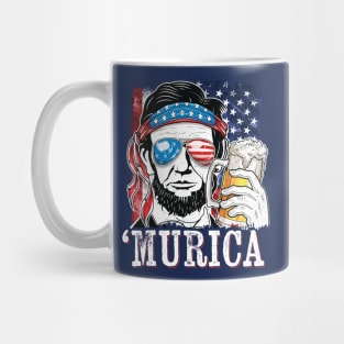 Abraham Lincoln American Flag Murica Mug